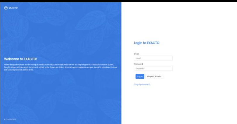 Dashboard view showing document organization