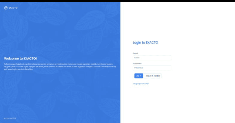 Dashboard view showing document organization
