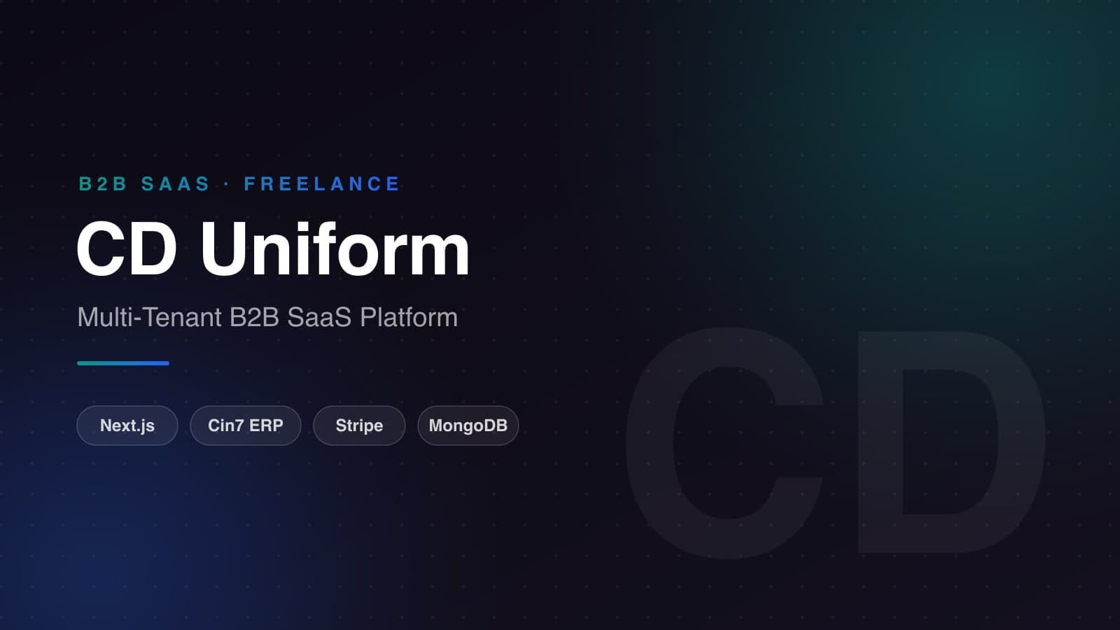 CD Uniform - Multi-Tenant B2B SaaS Platform
